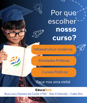 Benefícios para os alunos em um painel informativo da escola.